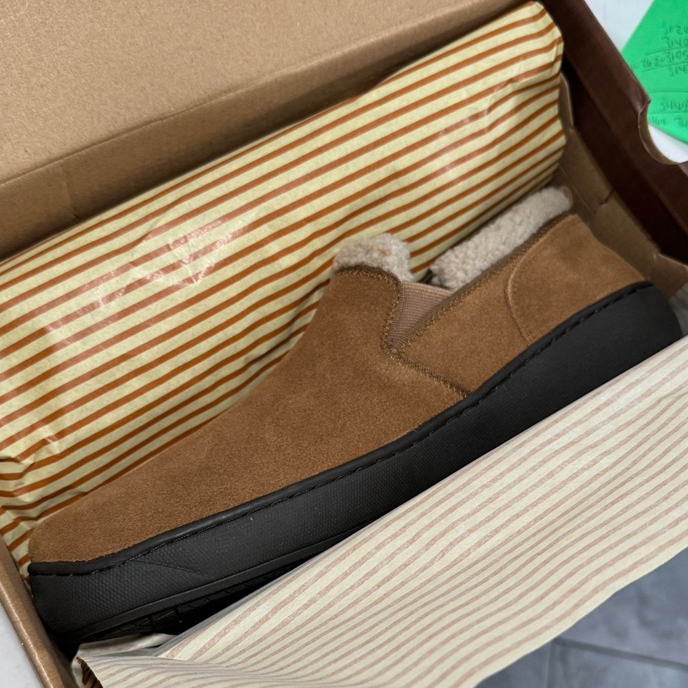 L.B. Evans Tan and Black Slip-On Loafers